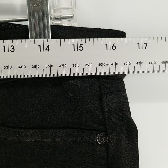 Rich & Skinny Black Jeans Womens Size 32 Mid Rise Front Zipper Button Closure - Picture 4 of 12